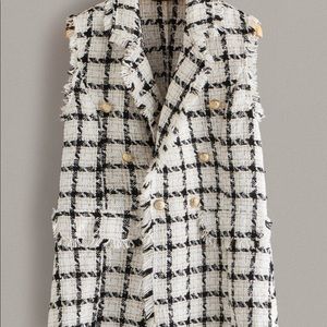 SHEIN Tweed Sleeveless Blazer / XL